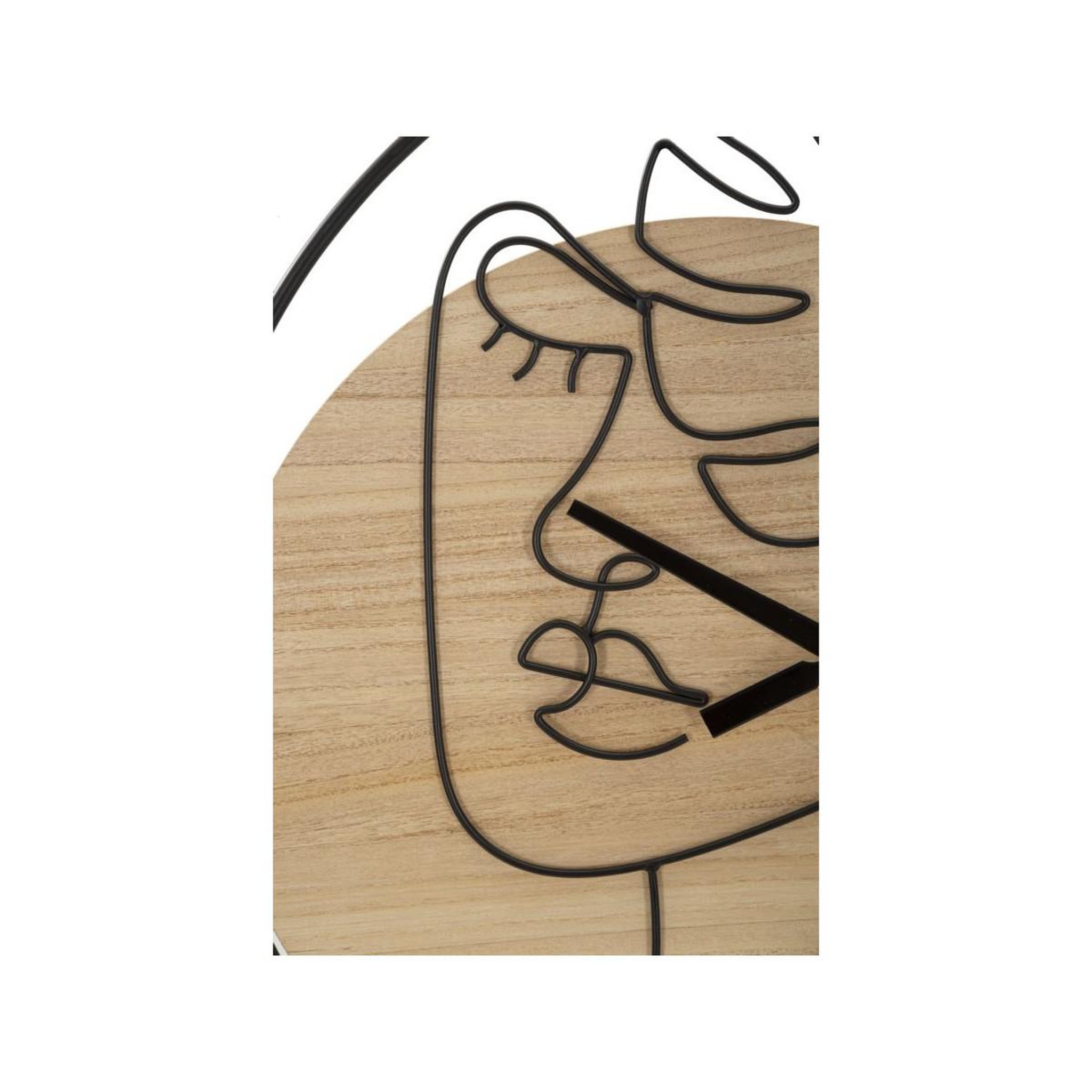 Voir la diapositive 3 : Paris Prix Horloge murale en métal  elegant  60cm naturel & noir