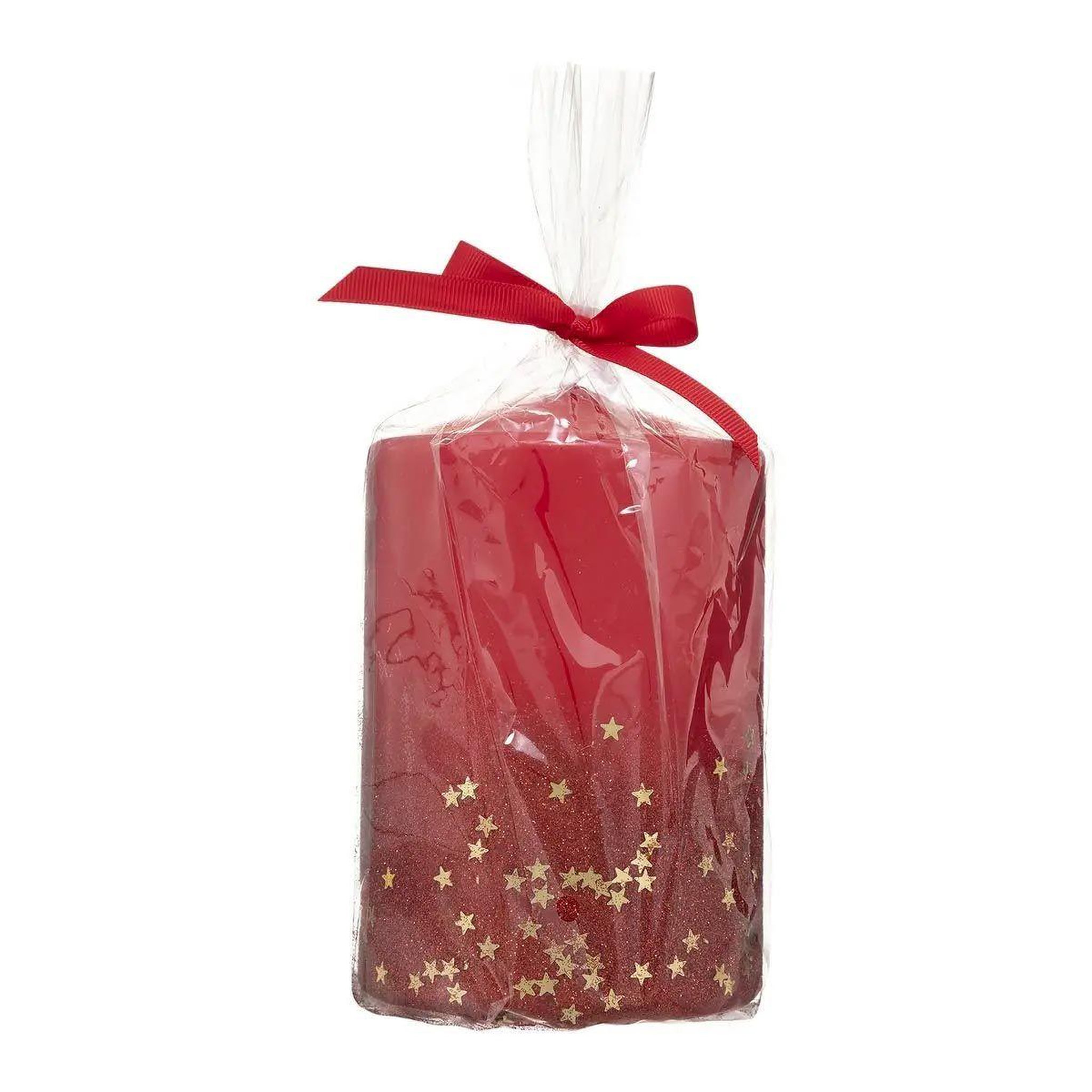 Voir la diapositive 2 : ATMOSPHERA Bougie déco paillettes  colorama  90g rouge