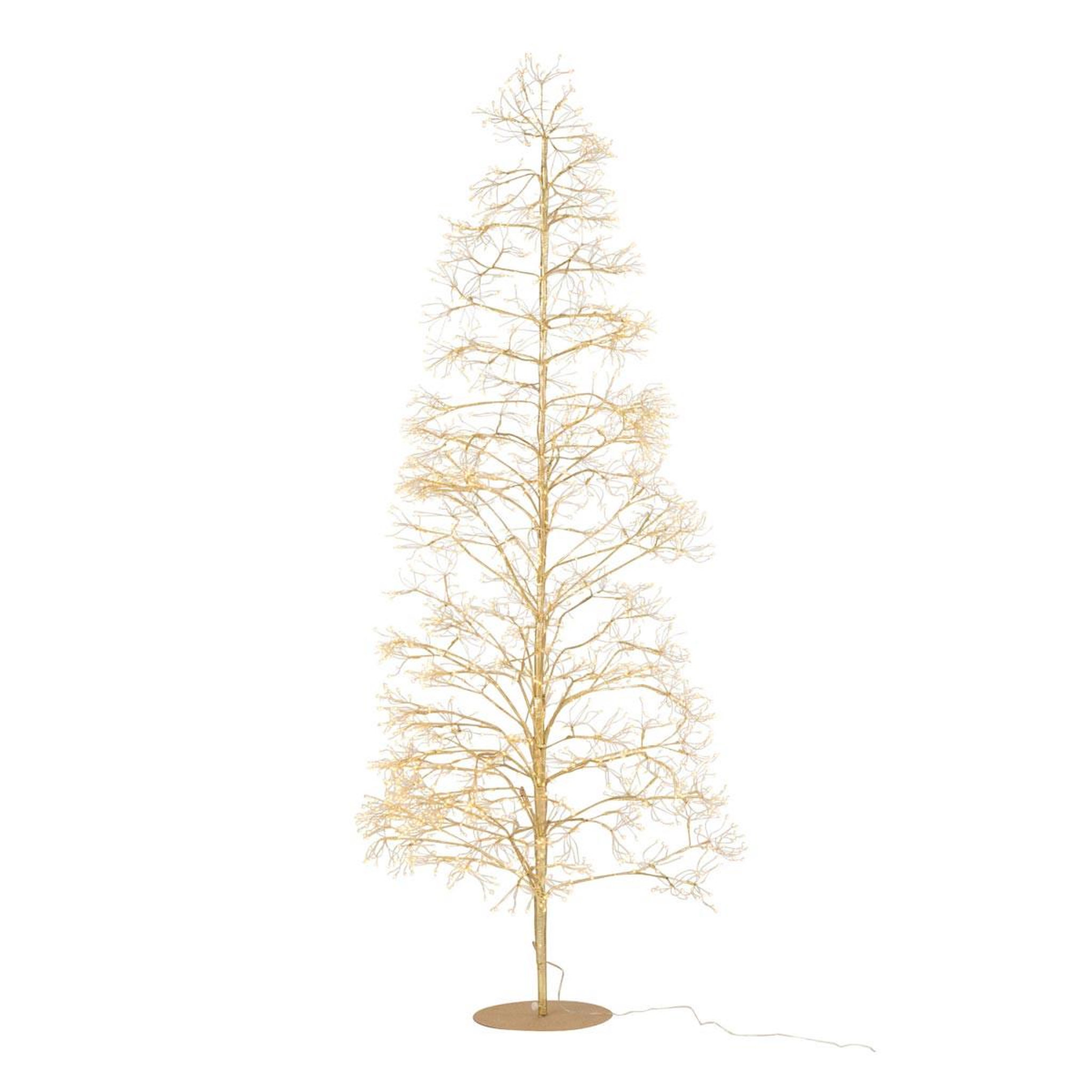 J-LINE Sapin en métal 2700 led  howard  210cm doré