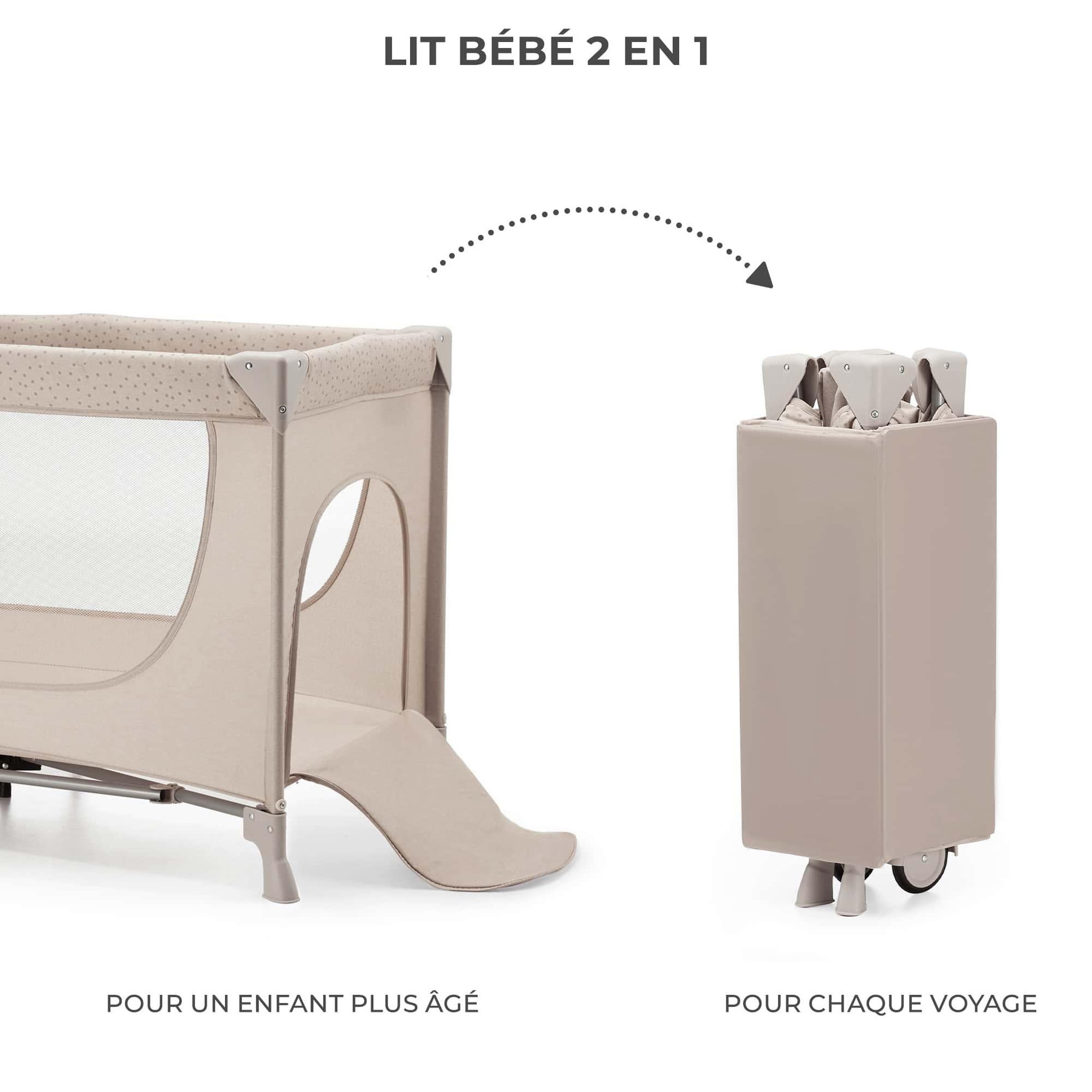 Voir la diapositive 3 : KINDERKRAFT Lit voyage parc bebe pliable avec accessoires pra