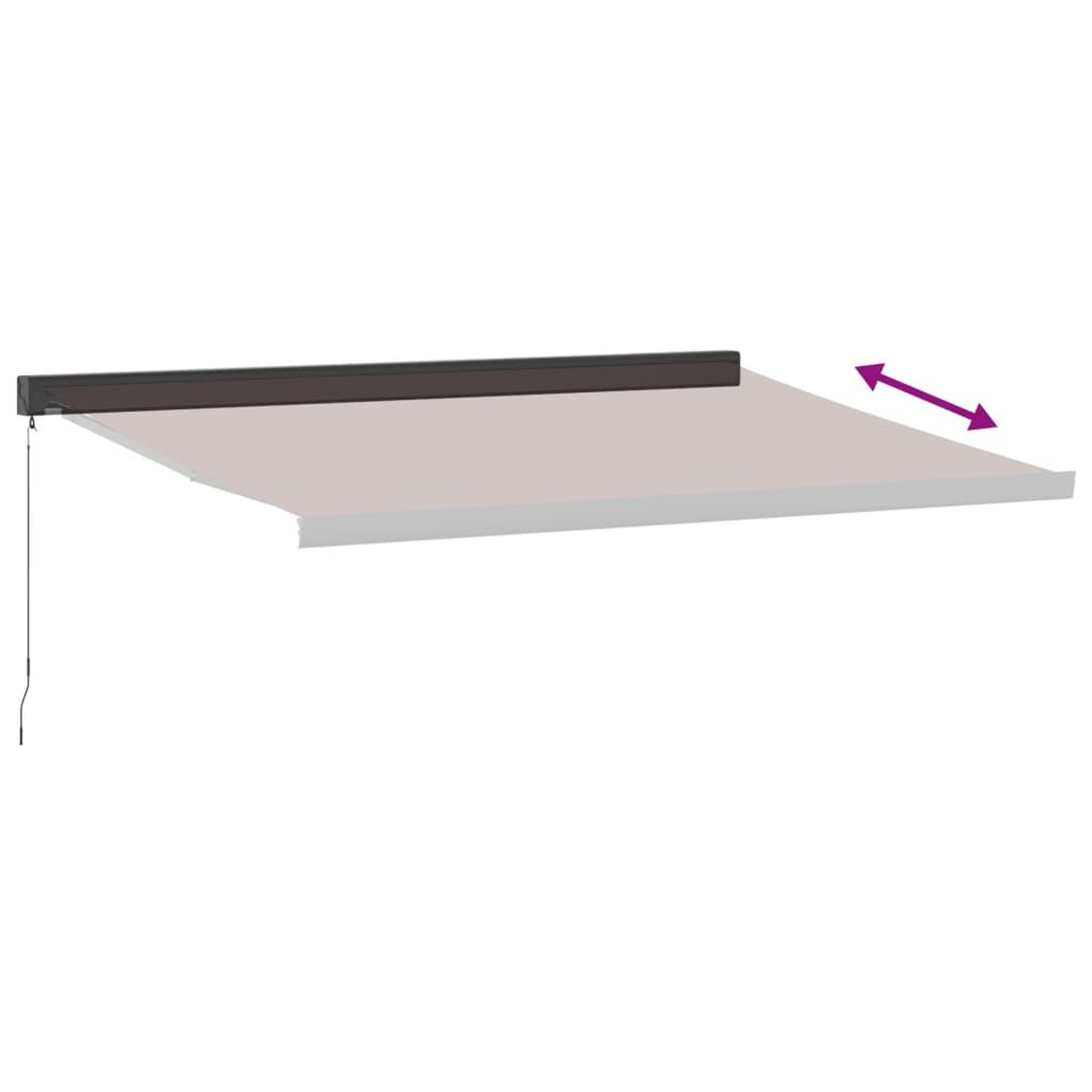 Voir la diapositive 5 : VIDAXL Auvent manuel retractable marron 400x300 cm