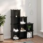 Voir la diapositive 1 : VIDAXL Cubes de rangement 9 pcs Noir PP