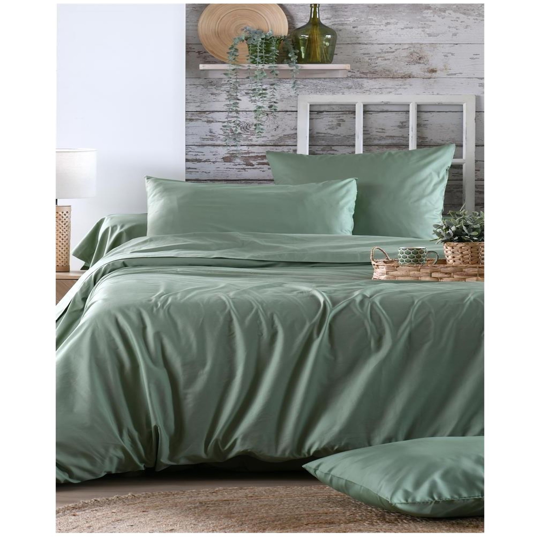 Voir la diapositive 5 : Eden Drap housse percale en coton nuage