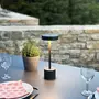 Lumisky Lampe de table sans fil touch LED ROBY Gris Aluminium H30CM