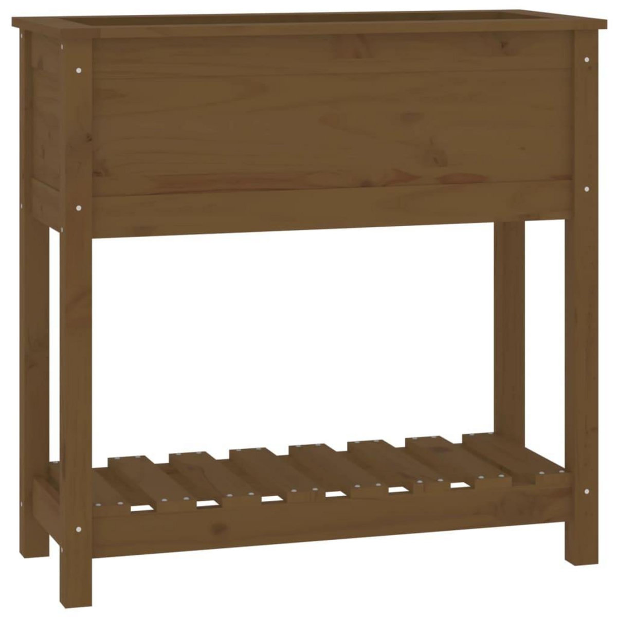 VIDAXL Jardiniere avec etagere Marron miel 82,5x34,5x81 cm Bois de pin