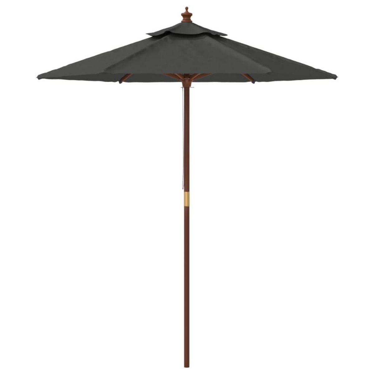 VIDAXL Parasol de jardin avec mat en bois anthracite 196x231 cm