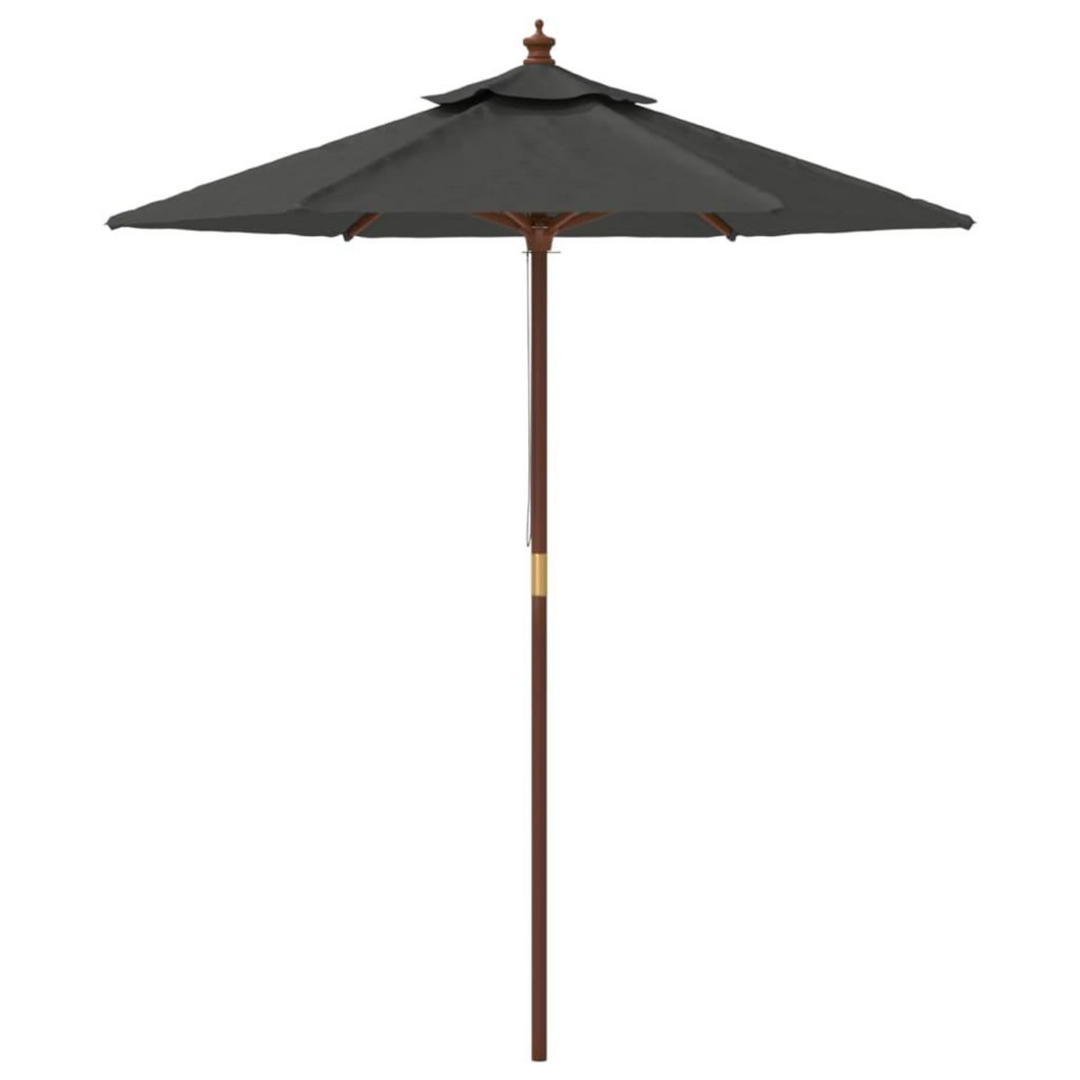 VIDAXL Parasol de jardin avec mat en bois anthracite 196x231 cm