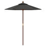 Voir la diapositive 4 : VIDAXL Parasol de jardin avec mat en bois anthracite 196x231 cm