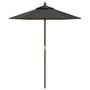 Voir la diapositive 4 : VIDAXL Parasol de jardin avec mat en bois anthracite 196x231 cm