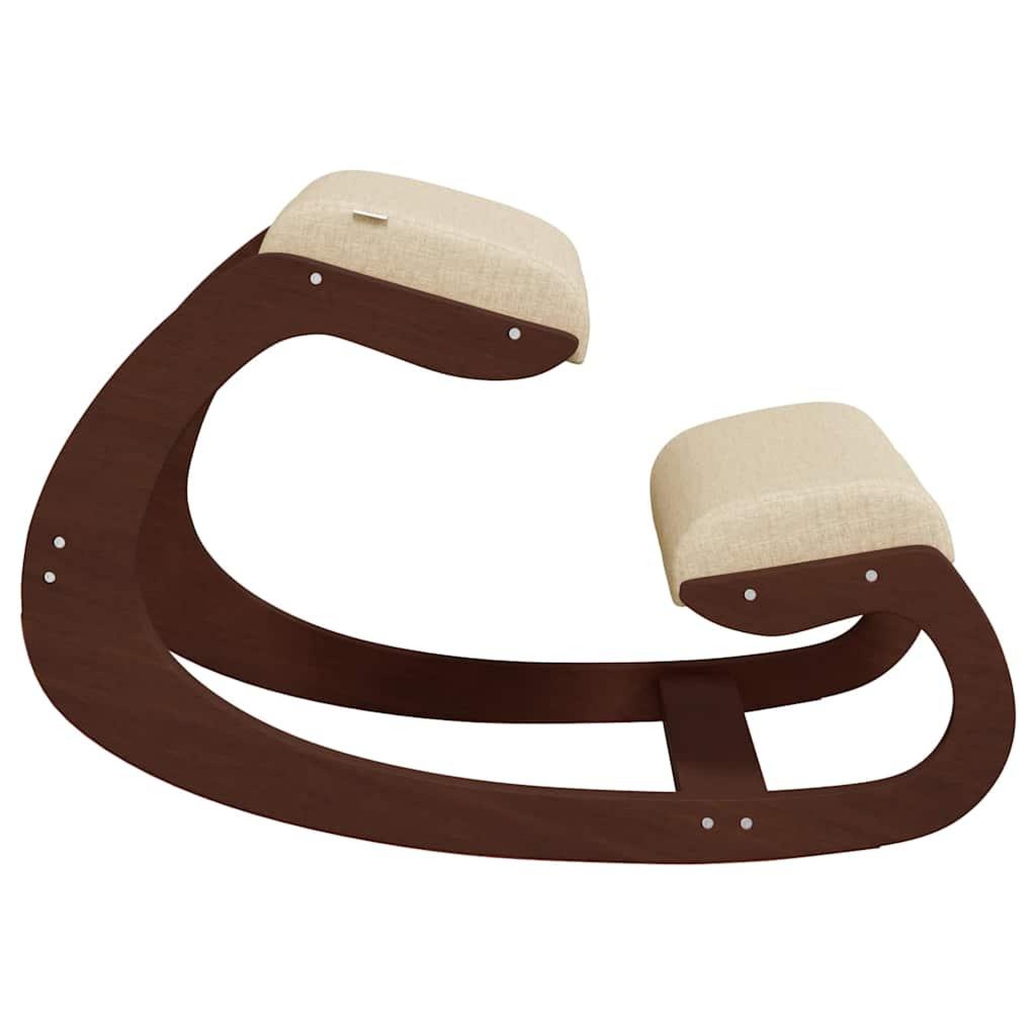 Voir la diapositive 4 : VIDAXL Chaise assis-genoux creme 55x84x55 cm contreplaque de bouleau