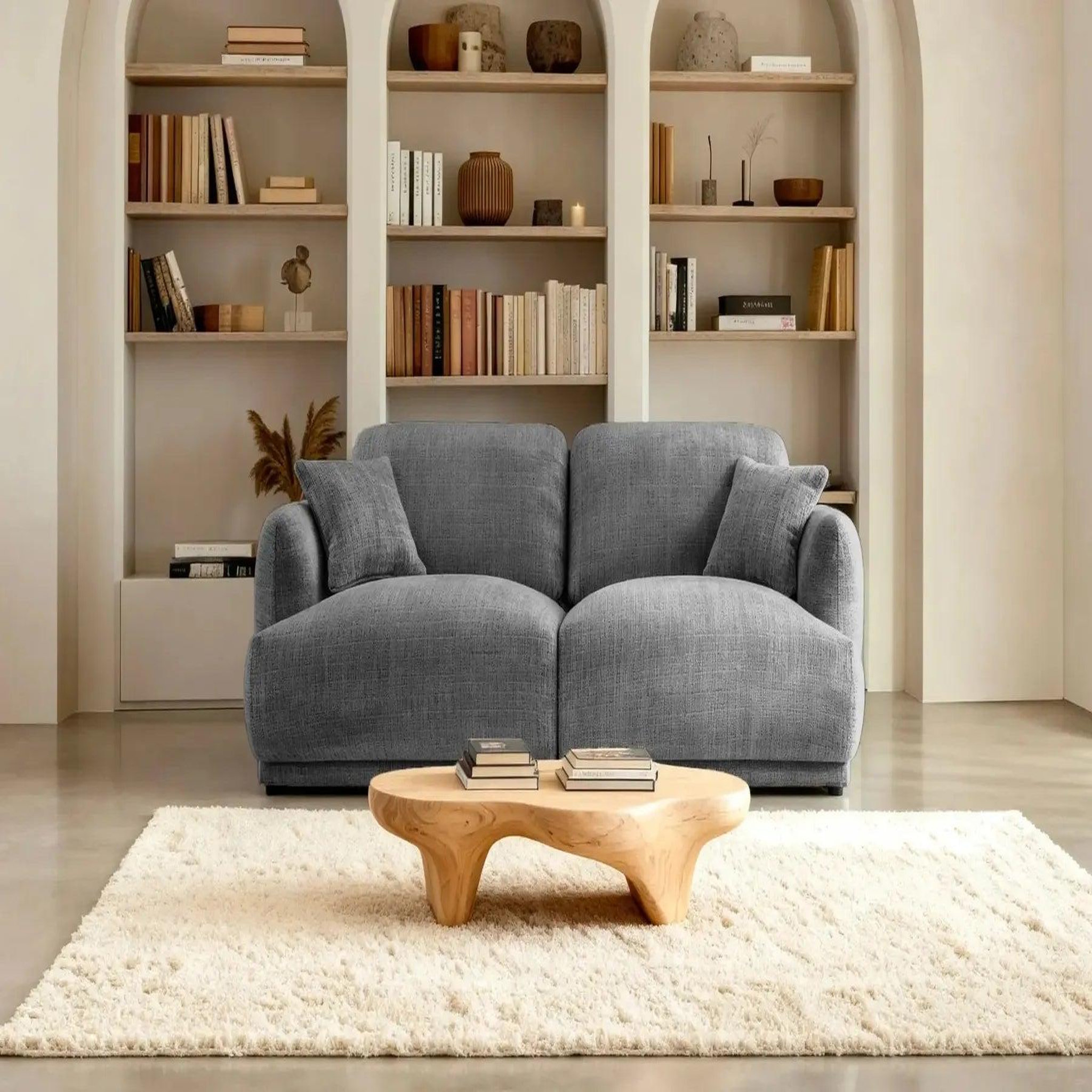 Voir la diapositive 3 : CASANOVA PARIS Rosalie - canapé droit tissu chenille 2 places