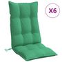Voir la diapositive 2 : VIDAXL Coussins de chaise a dossier haut lot de 6 vert tissu oxford
