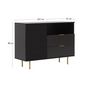 Voir la diapositive 5 : BEST MOBILIER Monica - buffet - noir - 107 cm