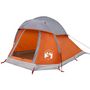 Voir la diapositive 4 : VIDAXL Tente de camping a dome 1 personne gris et orange impermeable