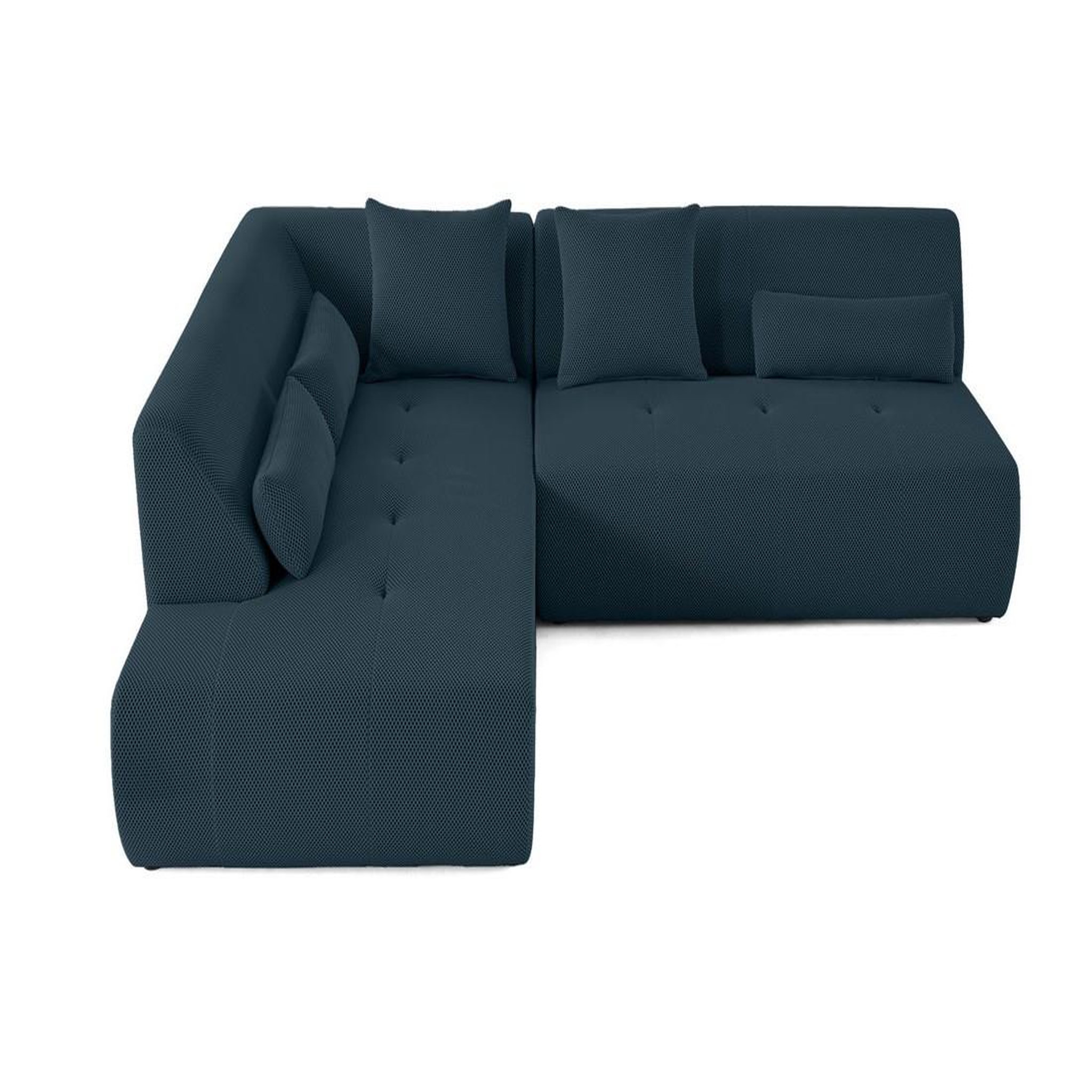 Voir la diapositive 6 : LISA DESIGN Onyx - canapé modulable d'angle gauche - 5 places - en tissu mailles 3d