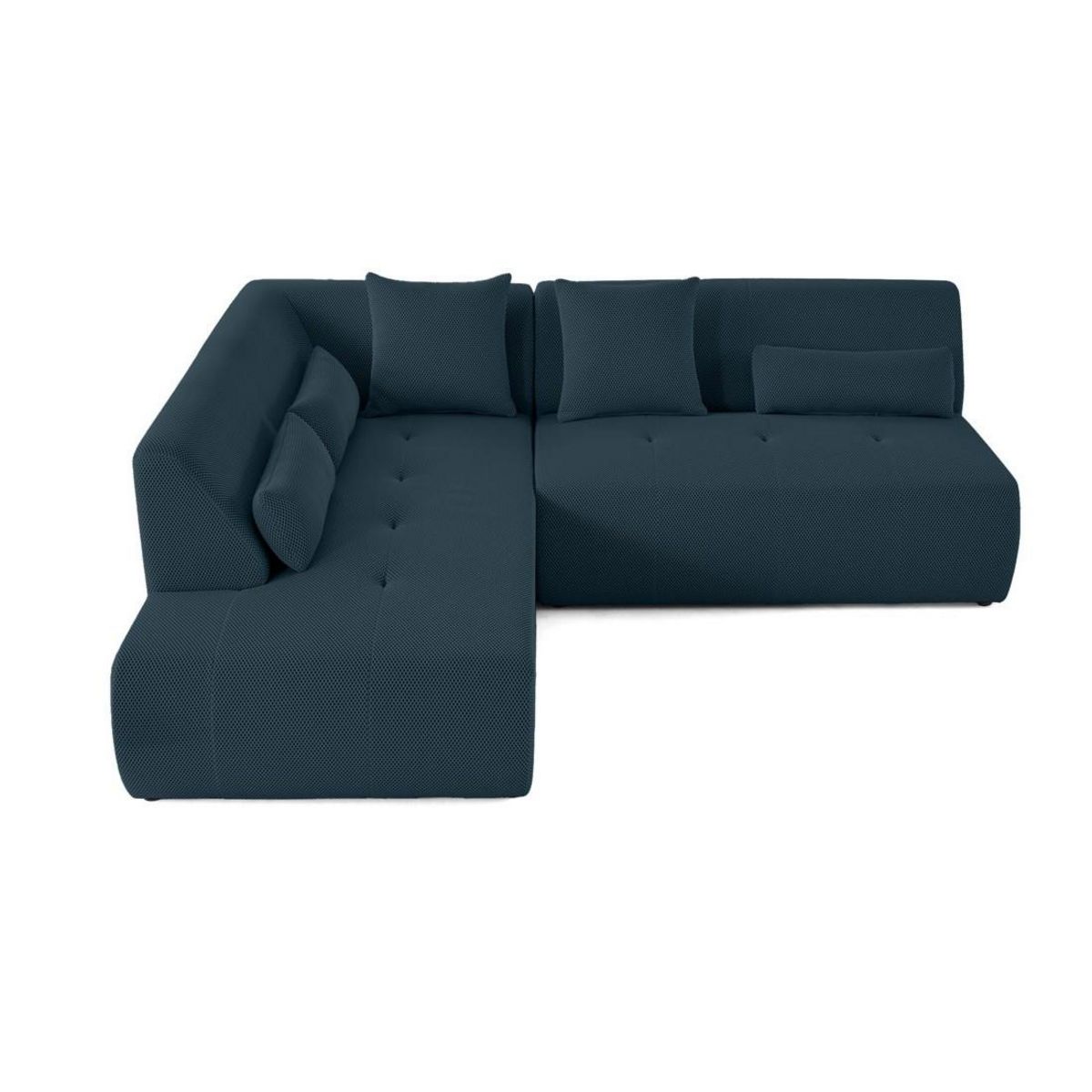 LISA DESIGN Onyx - canapé modulable d'angle gauche - 5 places - en tissu mailles 3d
