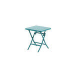 HESPERIDE Table basse pliante carrée 2 places GREENSBORO. Coloris disponibles : Vert, Bleu, Orange