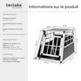 Voir la diapositive 6 : tectake Cage de transport pour chiens sécurisée avec dos droit noir 54 x 69 x 50 cm