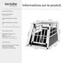 Voir la diapositive 6 : tectake Cage de transport pour chiens sécurisée avec dos droit noir 54 x 69 x 50 cm