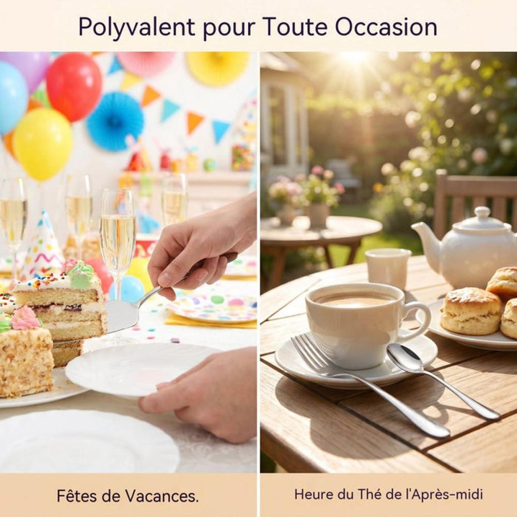 Voir la diapositive 6 : Coffret de couverts inox brossé 72 pièces pour 12 personnes
