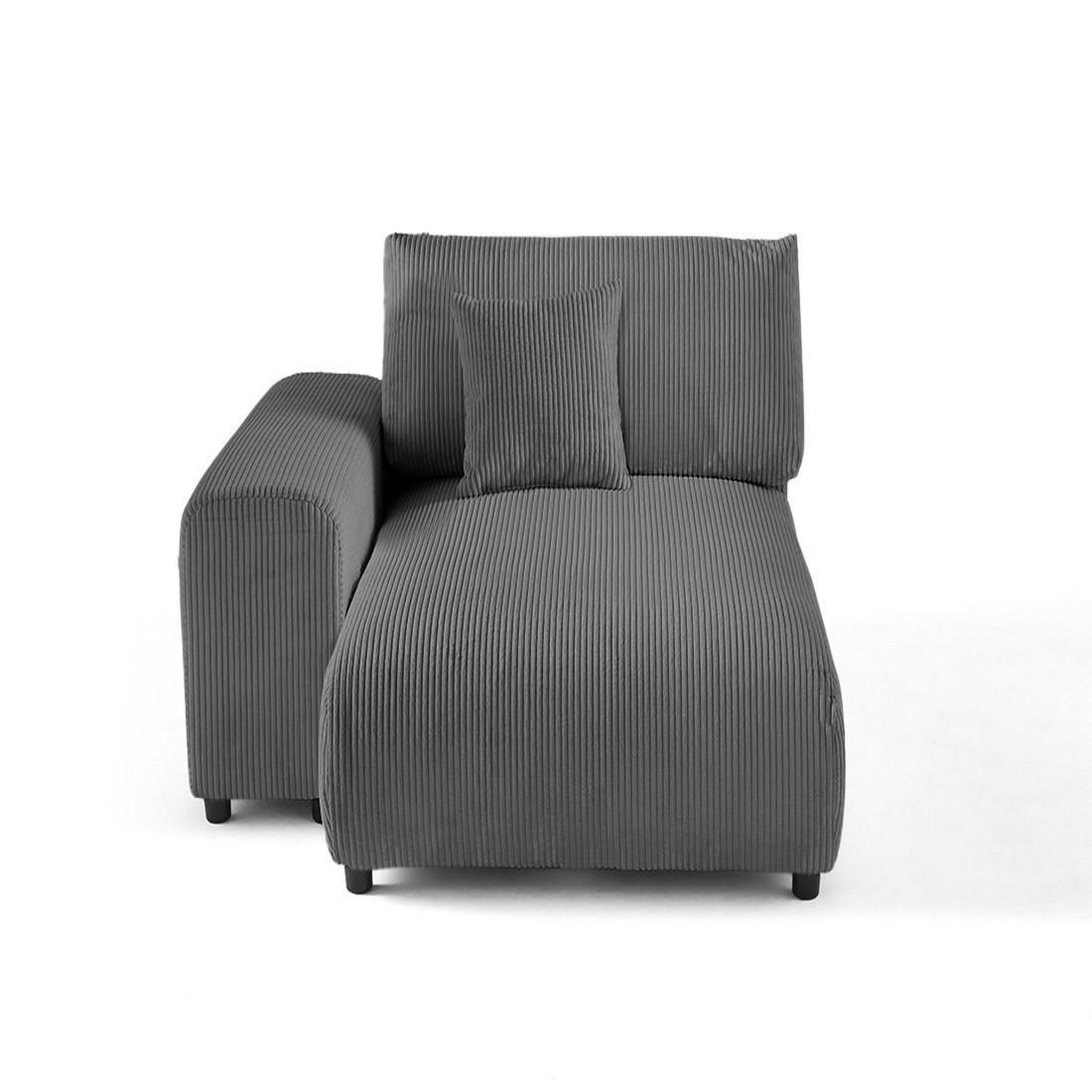 Voir la diapositive 1 : LISA DESIGN Garance - module d'assise méridienne gauche - en velours côtelé