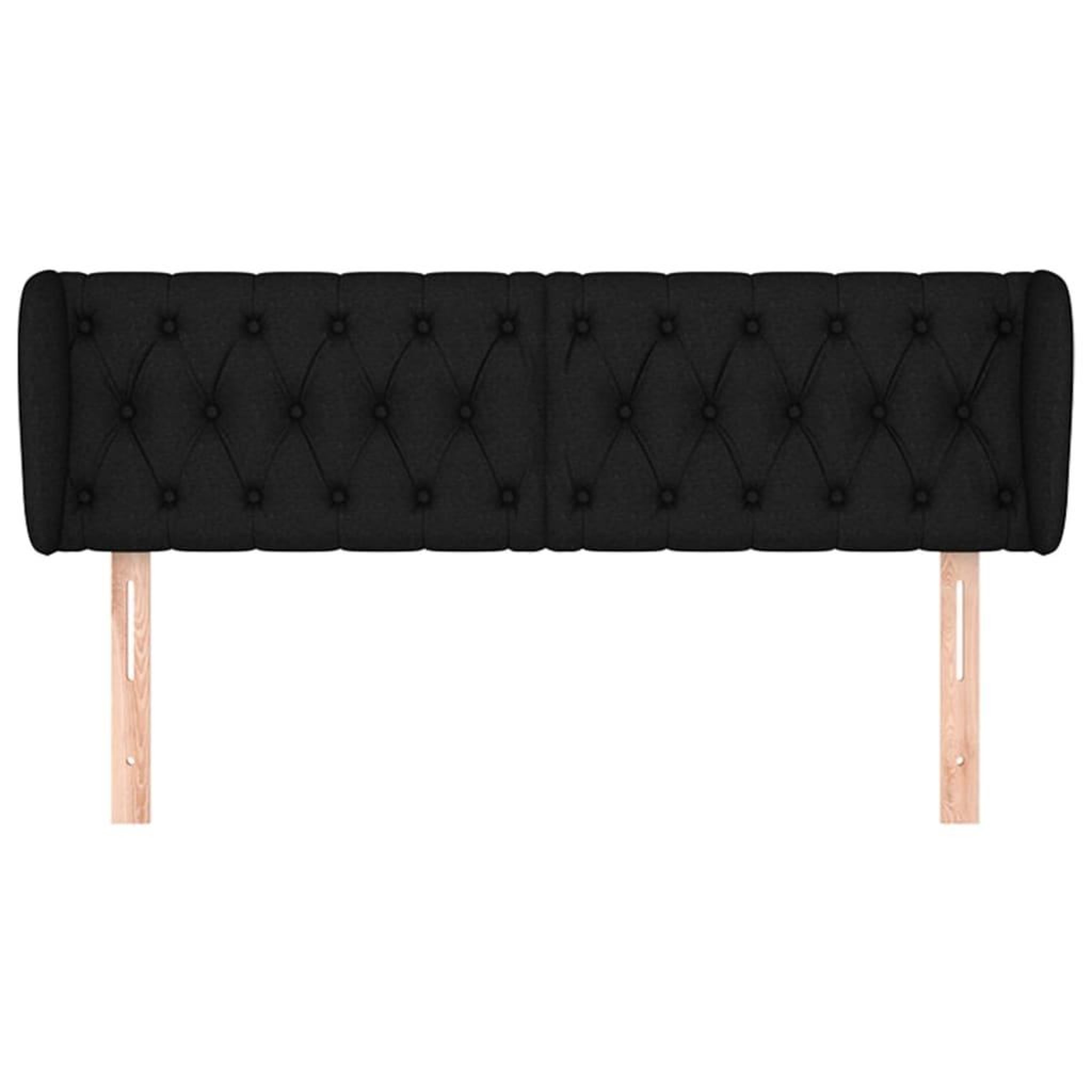Voir la diapositive 3 : VIDAXL Tete de lit avec oreilles Noir 163x23x78/88 cm Tissu