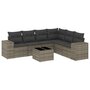 Voir la diapositive 2 : VIDAXL Salon de jardin avec coussins 7 pcs gris resine tressee