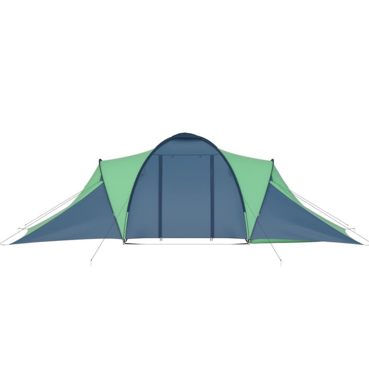 VIDAXL Tente de camping pour 6 personnes bleu et vert