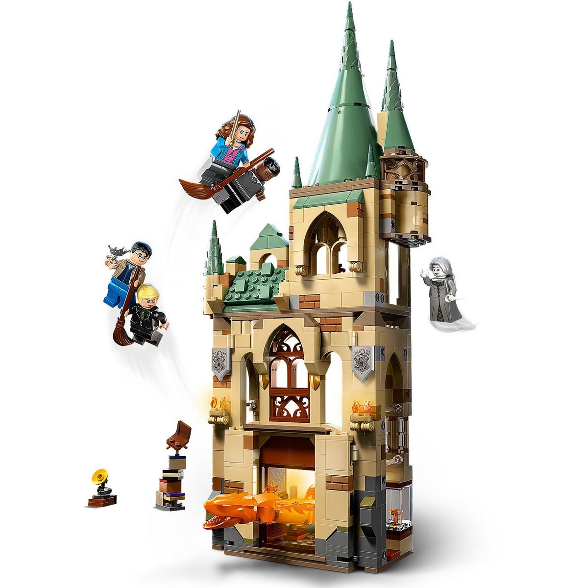 LEGO Harry Potter 76413 - Poudlard : la Salle sur Demande,  Jouet Château Fort avec Figurine Serpent de Feu Modulable, Construction Les Reliques de la Mort