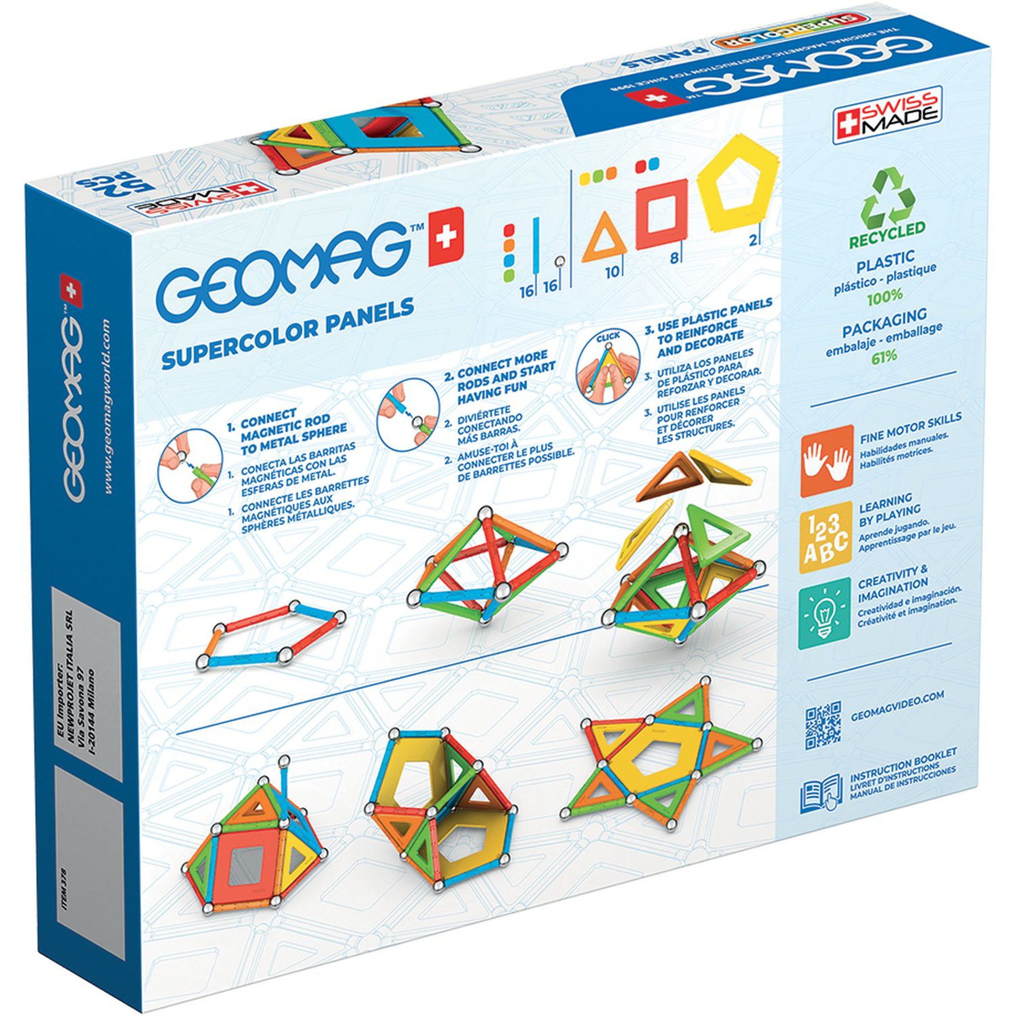 Voir la diapositive 3 : GP TOYS Jeu Ecofriendly 52 pcs Panels Supercolor