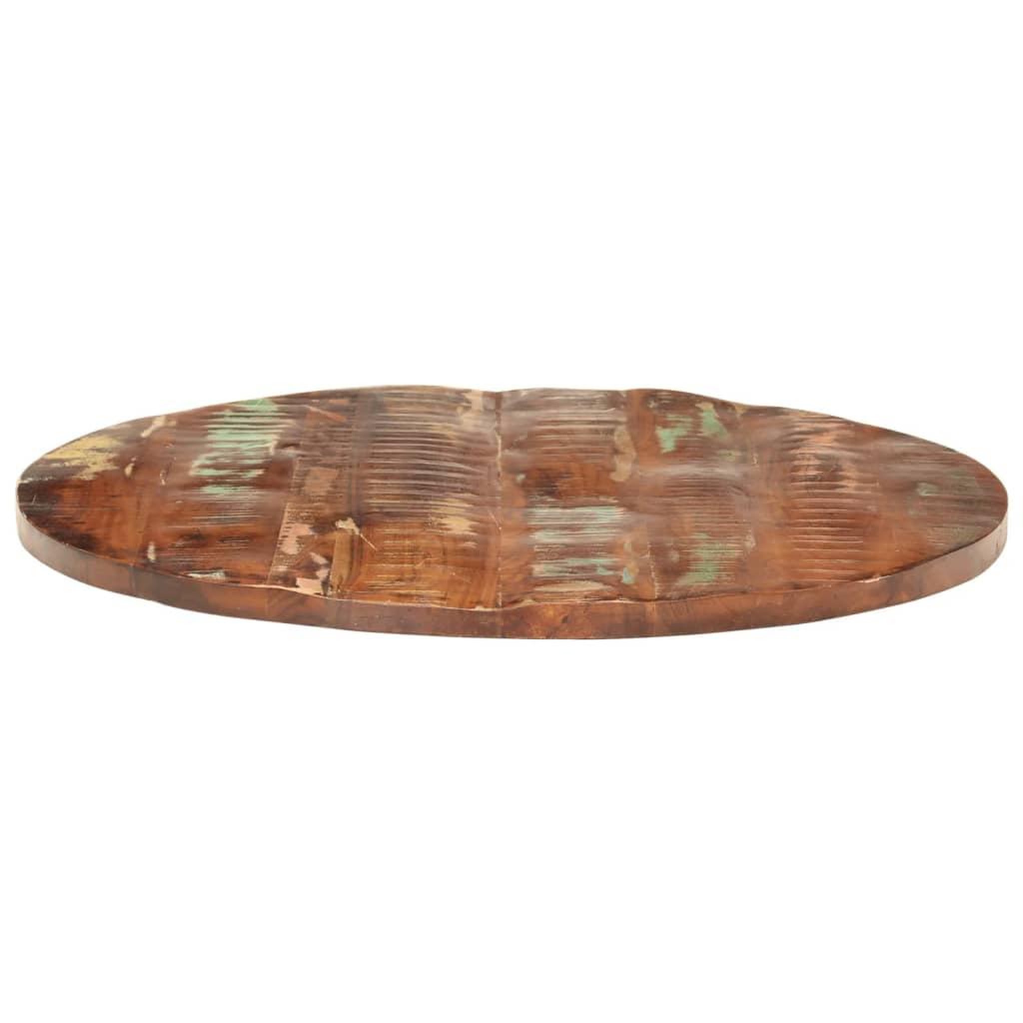 Voir la diapositive 4 : VIDAXL Dessus de table Ø 90x2,5 cm rond bois massif de recuperation