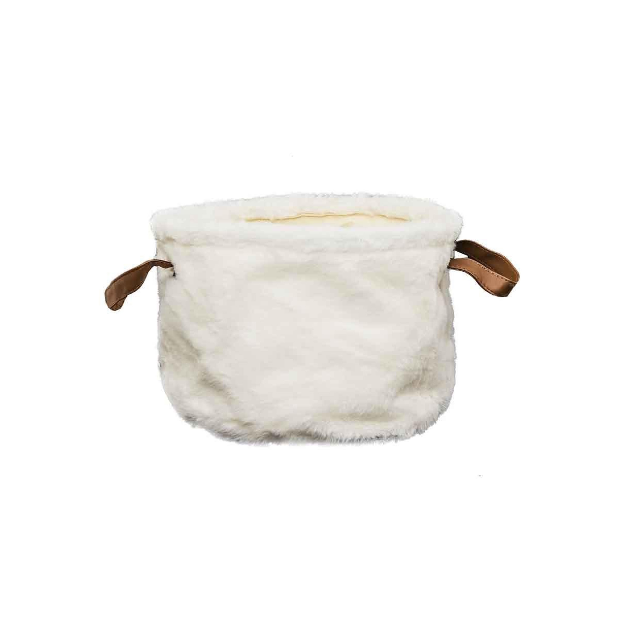 Voir la diapositive 5 : The Home Deco Factory Lot de 3 Paniers Déco  Effet Fourrure  28cm Blanc