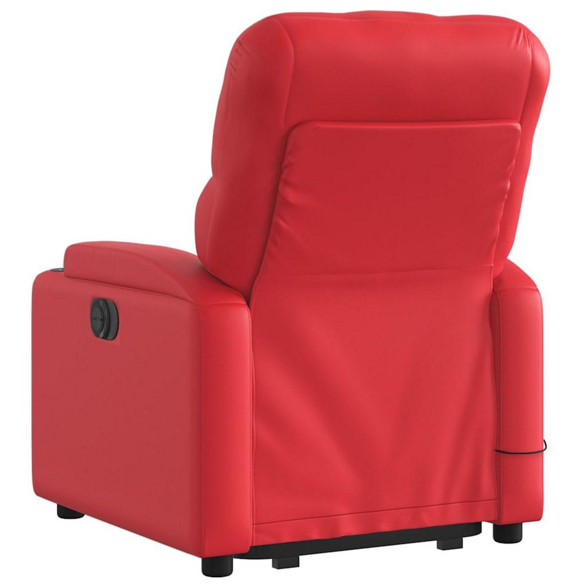 VIDAXL Fauteuil inclinable de massage electrique rouge similicuir