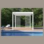 Voir la diapositive 3 : Panneau brise-vue Aluminium Pergola Bioclimatique OMBREA® - largeur 1 m - Blanc - ventelles verticales