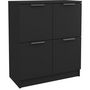 Voir la diapositive 2 : VIDAXL Buffet noir 60x30x70 cm bois d'ingenierie