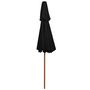 Voir la diapositive 4 : VIDAXL Parasol a deux etages avec mat en bois noir 270 cm