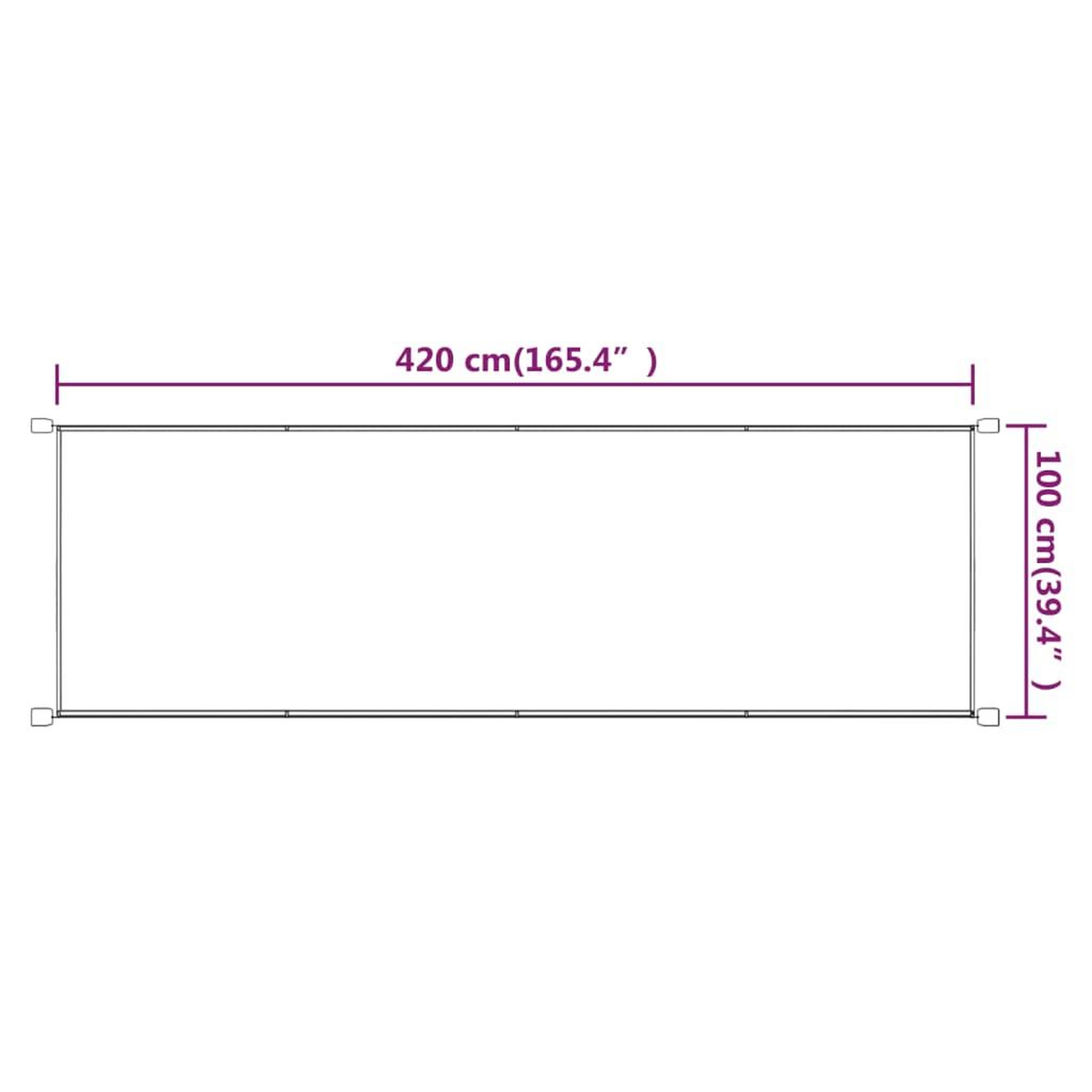 Voir la diapositive 6 : VIDAXL Auvent vertical Terre cuite 100x420 cm Tissu oxford