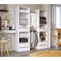 Voir la diapositive 1 : MARKET24 Kit dressing 2 colonnes - Décor blanc - 6 tiroirs - 2 barres de penderie - L 177 x P 48 x H 200,2 cm - COMBI