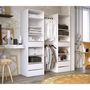 Voir la diapositive 1 : MARKET24 Kit dressing 2 colonnes - Décor blanc - 6 tiroirs - 2 barres de penderie - L 177 x P 48 x H 200,2 cm - COMBI