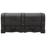 Voir la diapositive 5 : VIDAXL Coffre de rangement en bois Large Noir