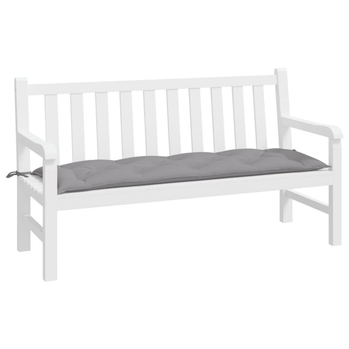VIDAXL Coussin de banc de jardin gris 150x50x7 cm tissu oxford