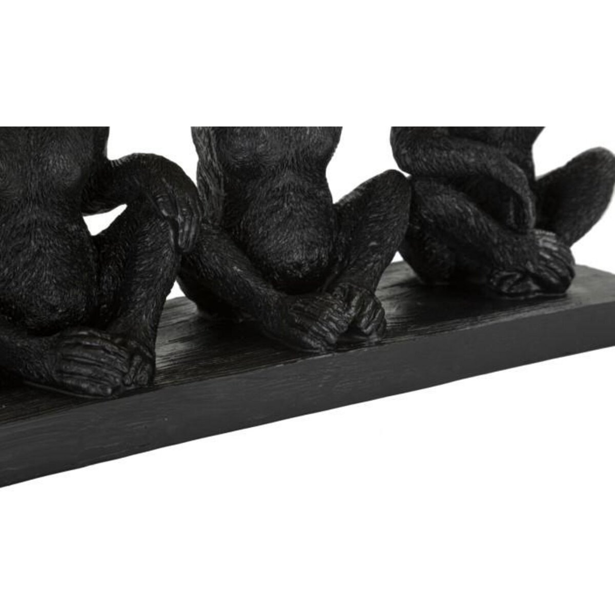 Paris Prix Vide-Poche Statuette  3 Singes  43cm Noir & Or