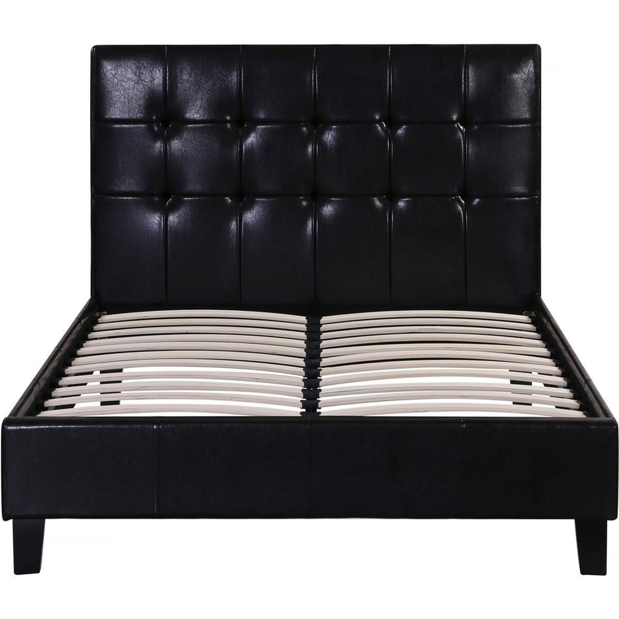 Voir la diapositive 4 : Habitat et Jardin Lit double en pvc  julia  - 140 x 190 cm - noir