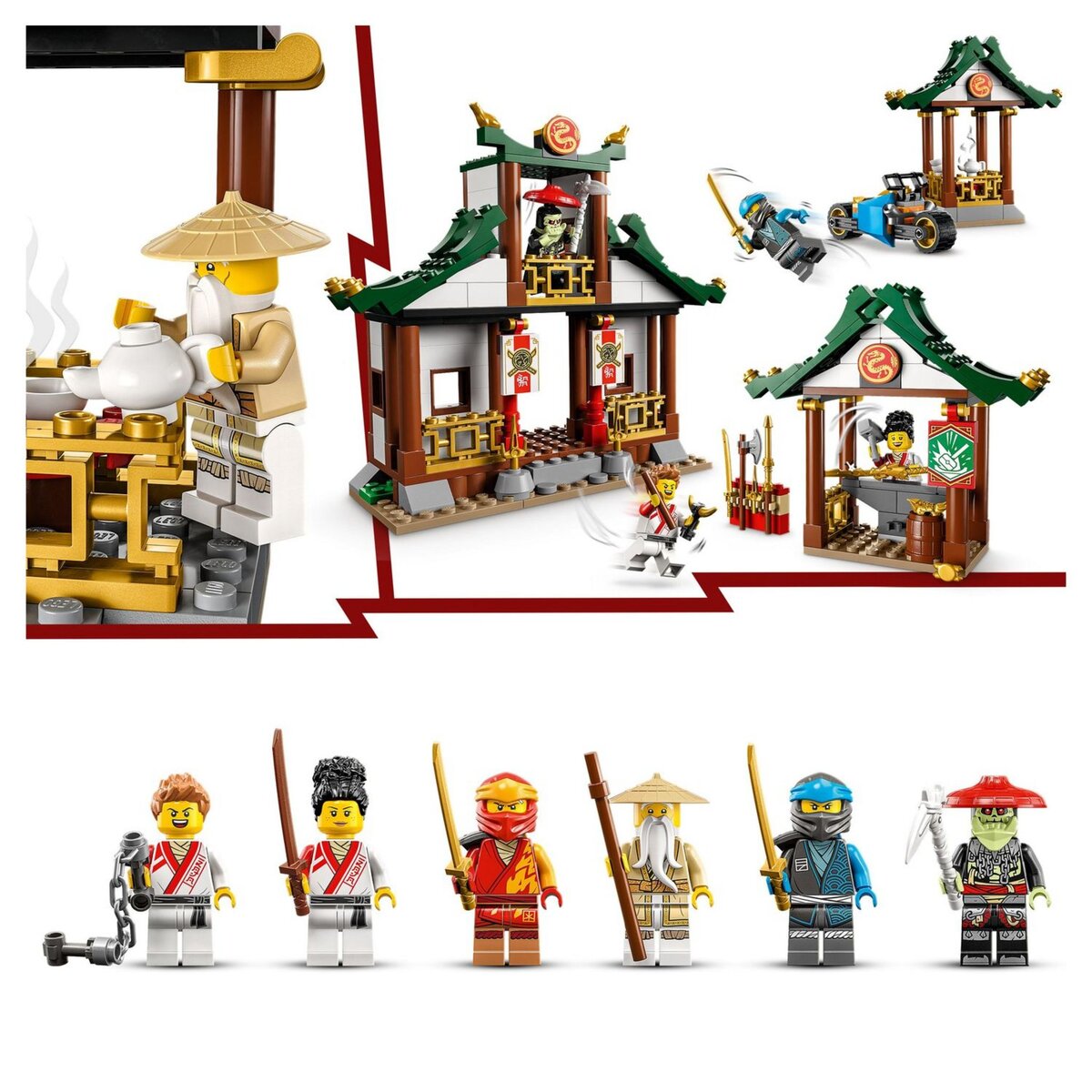 LEGO NINJAGO 71787 La Boîte de Briques Créatives Ninja, pour Construire un Parcours d'Obstacles, une Voiture Ninja, une Moto et 6 Minifigurines