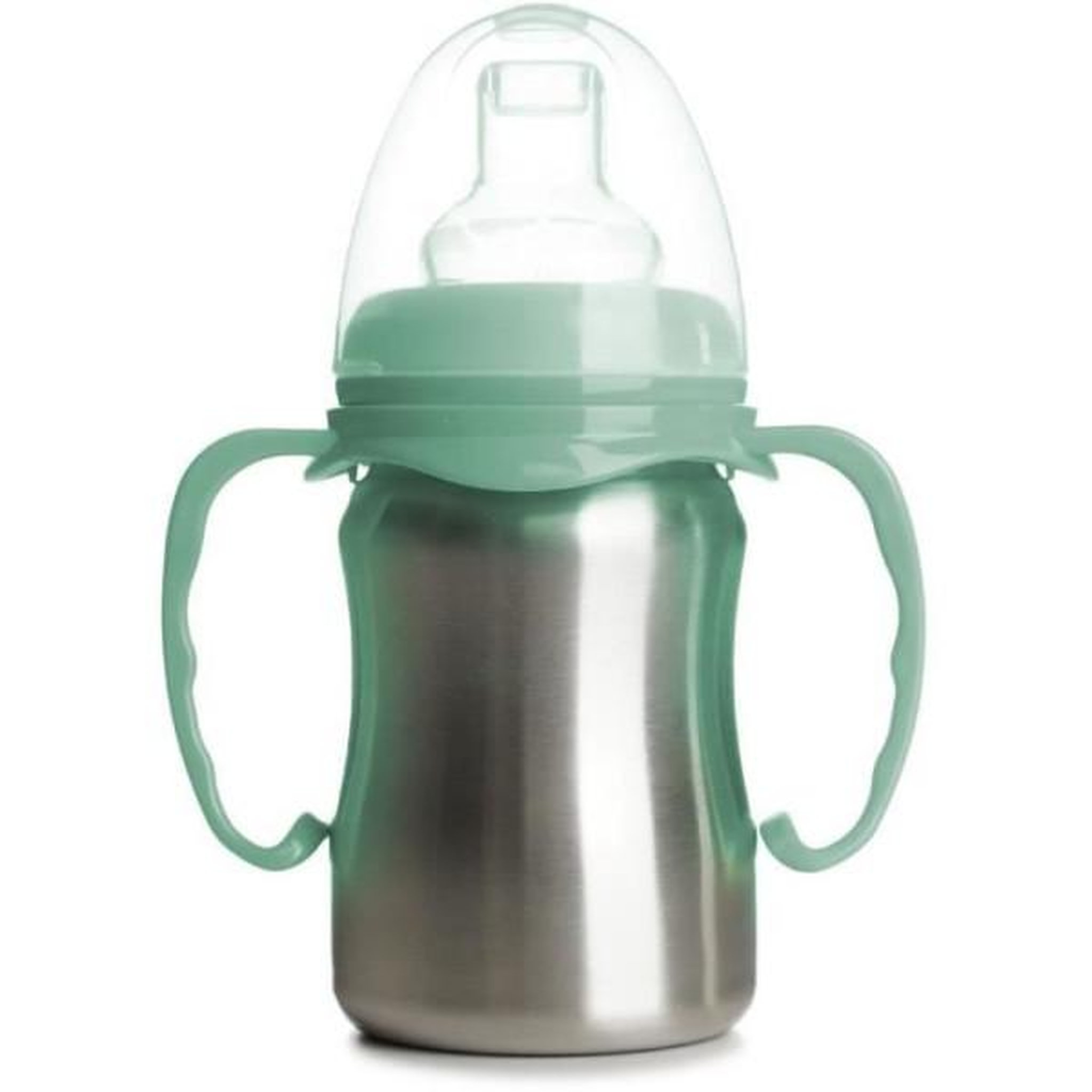 THERMOBABY Tasse d'apprentissage - THERMOBABY - Inox - 180 ml - Vert Cactus - Ergonomique et anti-fuites
