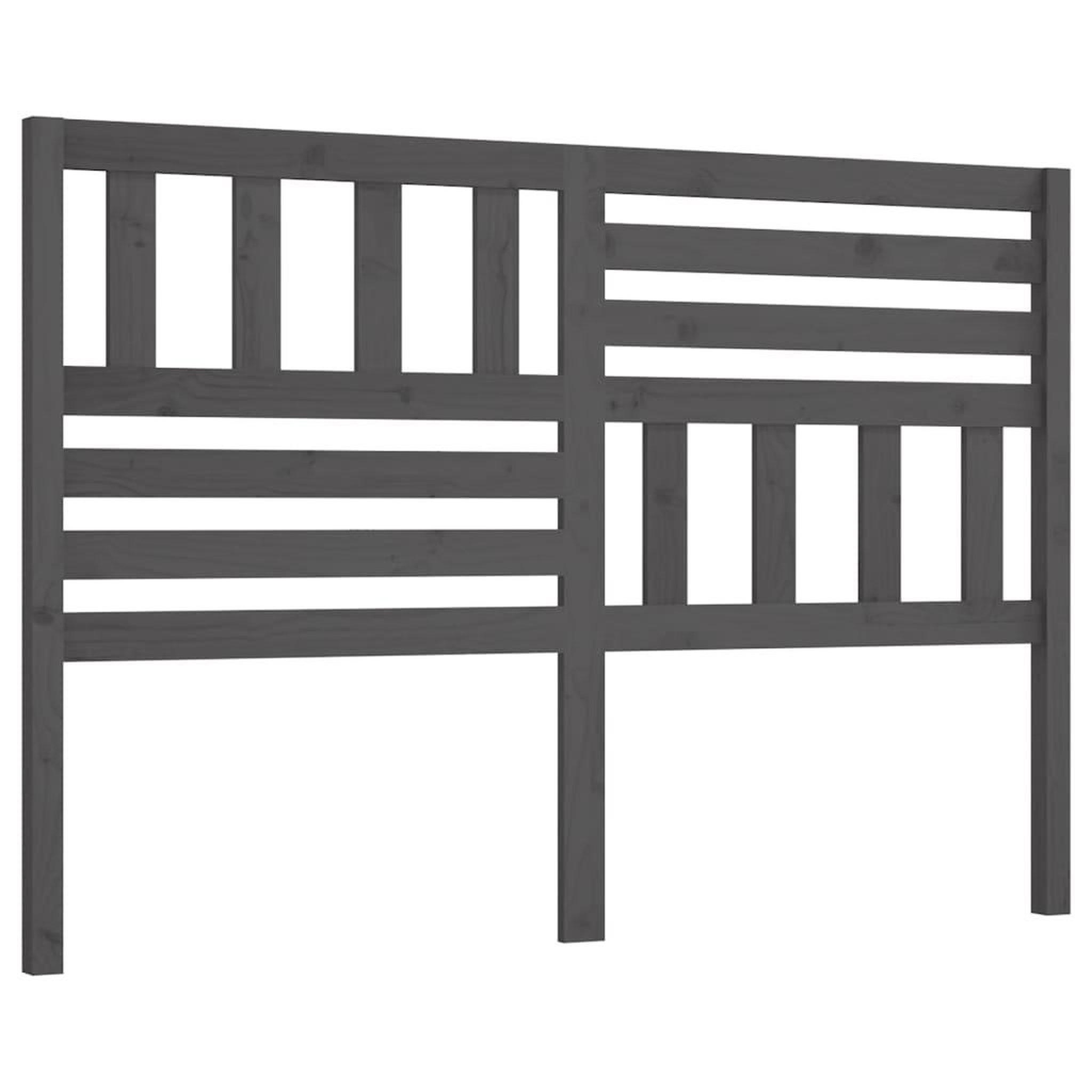 Voir la diapositive 2 : VIDAXL Tete de lit Gris 126x4x100 cm Bois massif de pin