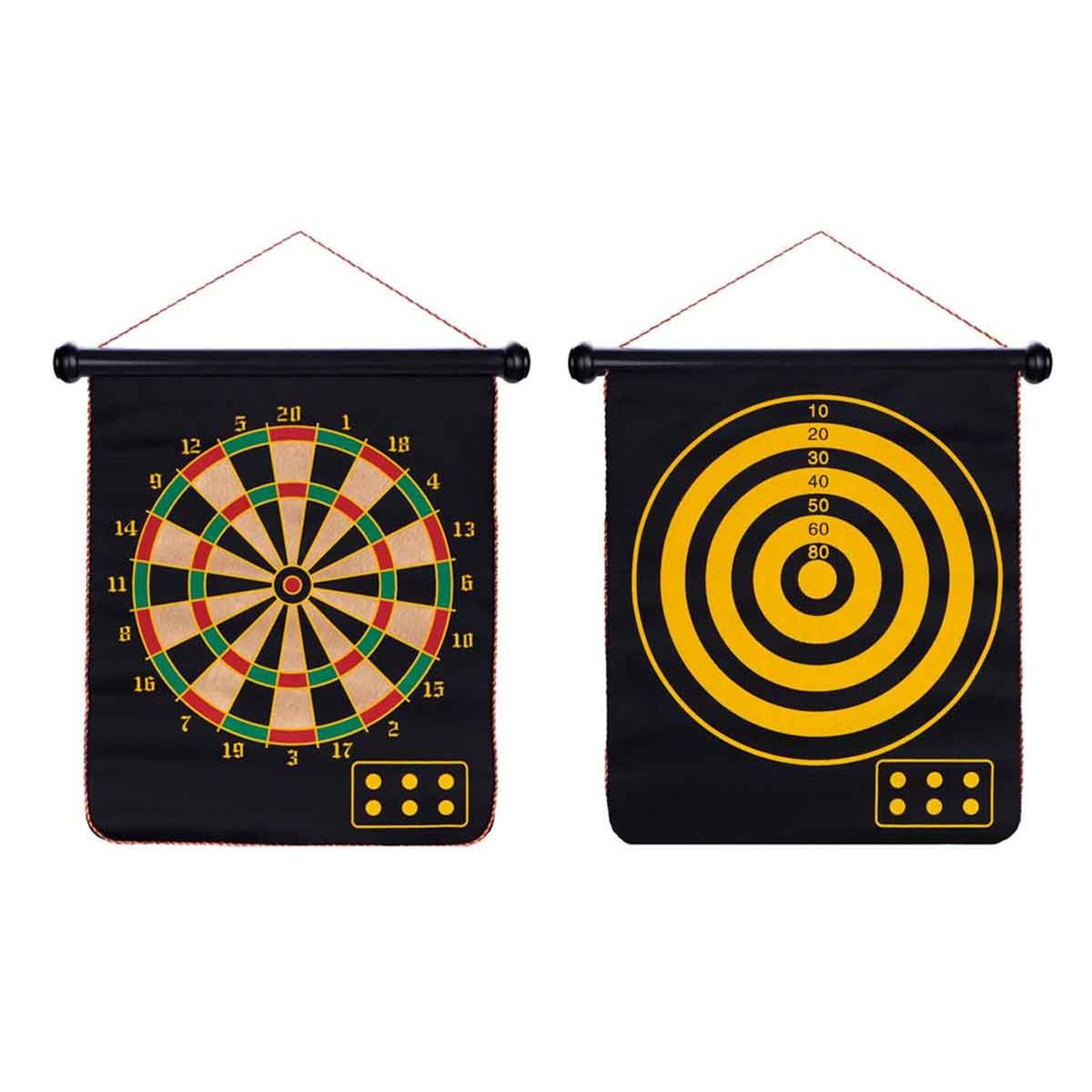 Voir la diapositive 1 : DE FAUGERES Jeu de fléchettes  magnétiques  45cm noir