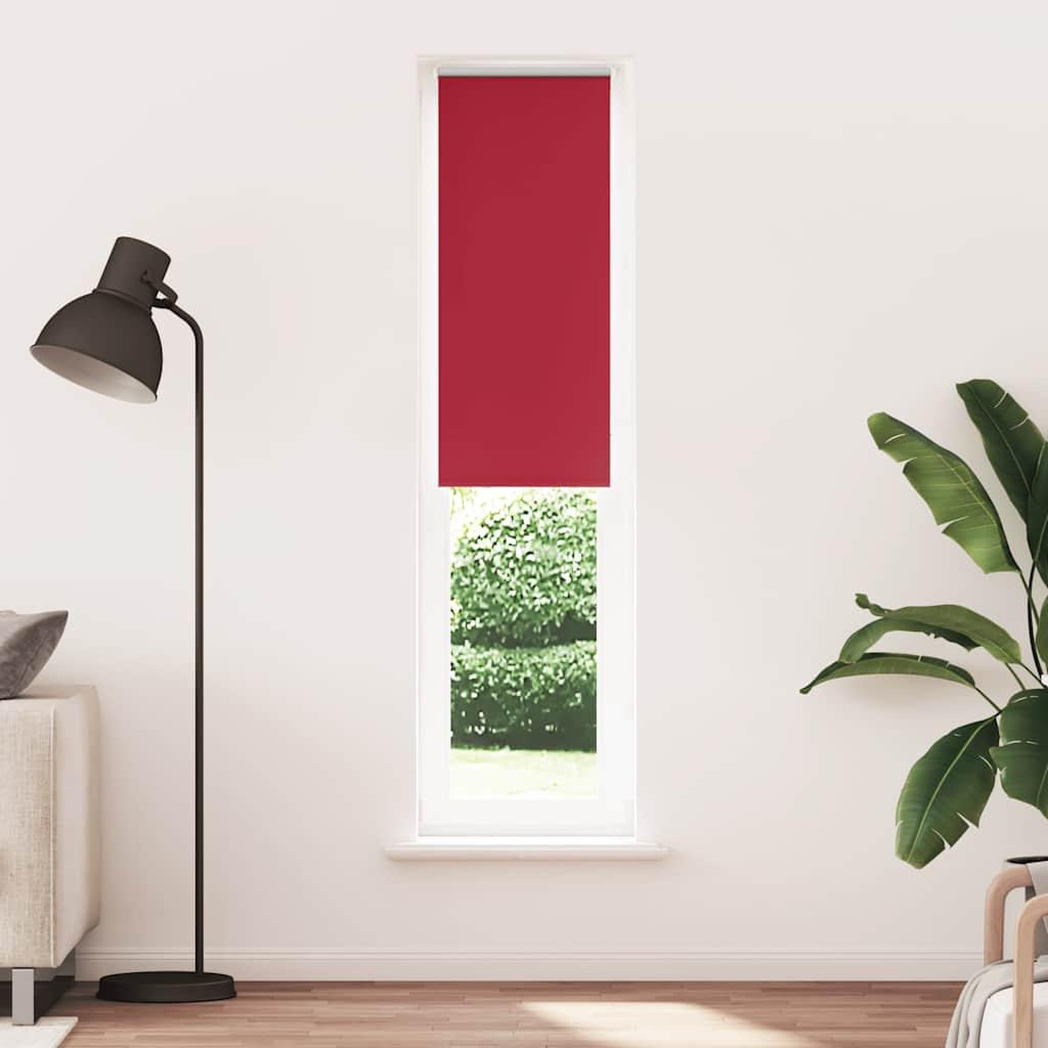 VIDAXL Store enrouleur occultant rouge largeur du tissu 50,7 cm
