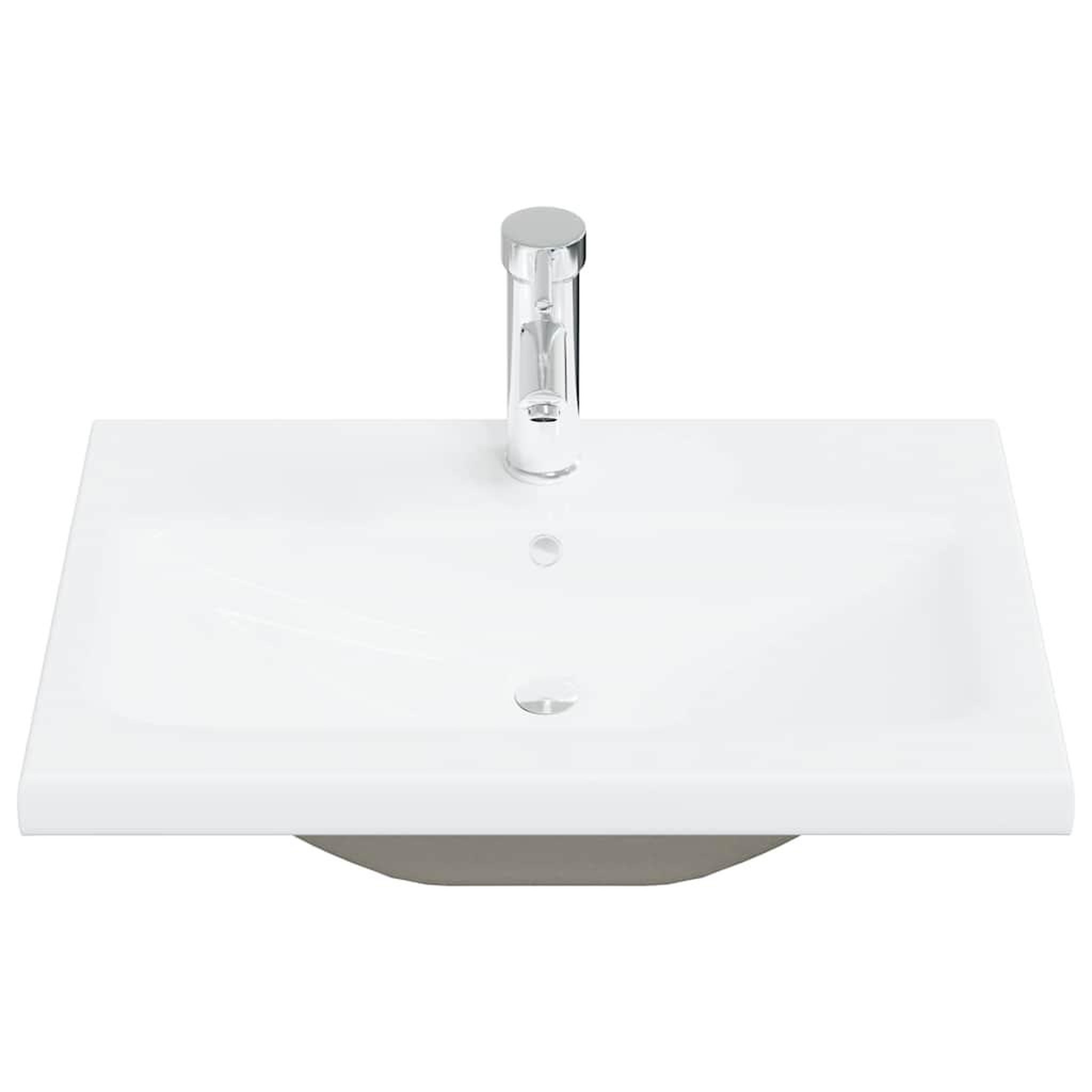 Voir la diapositive 4 : VIDAXL Lavabo encastre avec robinet 61x39x18 cm ceramique blanc