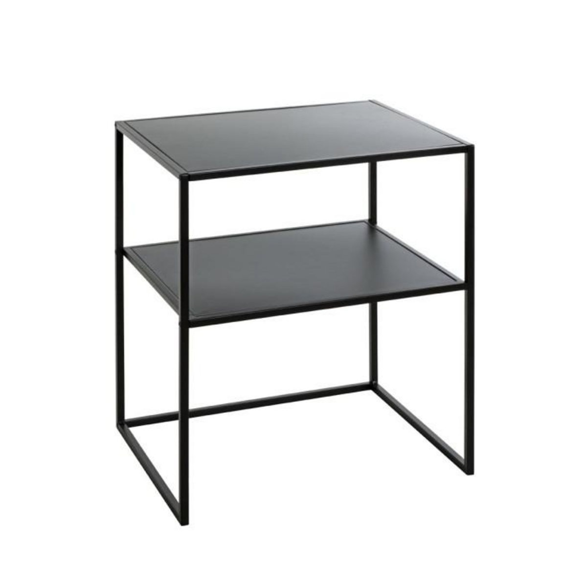Paris Prix Table d'Appoint en Métal  Cromano  60cm Noir